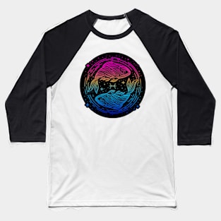 Pisces Sketch RGB Baseball T-Shirt